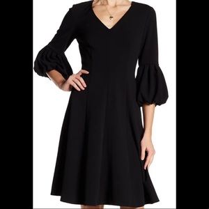 New Calvin Klein Scuba Crepe Dress Size 4 Black